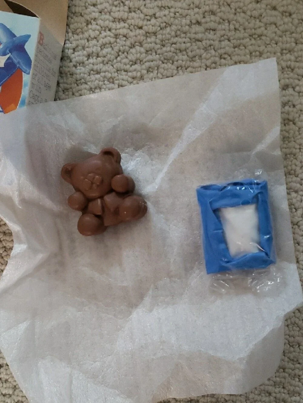 Avon Capt'n Teddy Blue and White Inflatable Sea Plane  And Bear Shaped Soap